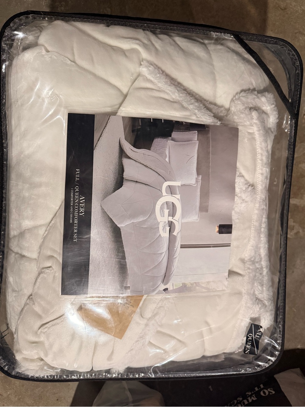 UGG Plush Sherpa Comforter Set in White